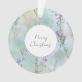 Paarse Lavendel Bloemen Kerst Ornament (voorkant)