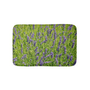 Paarse lavendel bloemen weide badmat