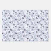 Paarse lavendel bloemige bruidsdouche inpakpapier vel (Voorkant)