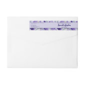 Paarse Lavendel Cosmetica Potje Label 1 "x 7.25" (Achterkant)