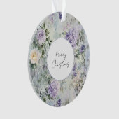 Paarse Lavendel Crème Roze Bloemige Bruidsdouche Ornament (voorkant)