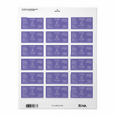 Paarse Lavendel Druppelflesetiket 2.375 x 1.25 Etiket (Full Sheet)