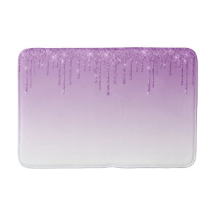 Paarse lavendel druppelglitter badmat