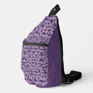 paarse, lavendel en druif stippen sling bag