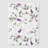 Paarse Lavendel en groen Vellum Overlay Vellum Uitnodigingen (Voorkant)