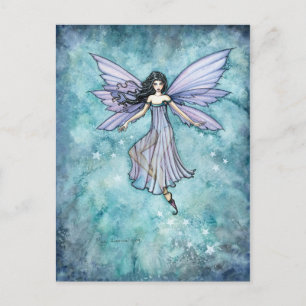 Paarse Lavendel Fee Kunst van Molly Harrison Briefkaart