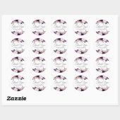 Paarse Lavendel Floral Boho Dank u sticker (Vel)