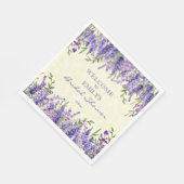 Paarse Lavendel Floral Geel Vrijgezellenfeest Servet (Hoek)