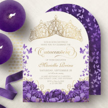 Paarse Lavendel Floral Tiara Quinceanera