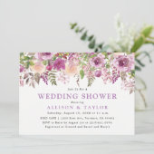 Paarse Lavendel Floral Violet Trouwdouche Kaart (Staand voorkant)