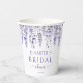 Paarse lavendel florale vrijgezellenfeesten papier papieren bekers (Voorkant)