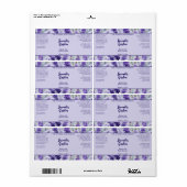 Paarse Lavendel Garden Cosmetics Bottle Label (Full Sheet)