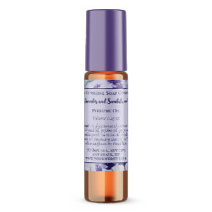 Paarse Lavendel Garden Parfum Roller Bottle Label