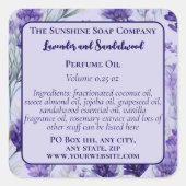 Paarse Lavendel Garden Parfum Roller Bottle Label (Voorkant)