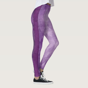 Paarse Lavendel Gestreepte Leggings Vrouwen
