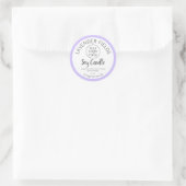 Paarse Lavendel geurkaars Logo labels (Tas)