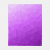Paarse lavendel gradiënt geometrisch mesh patroon fleece deken (Voorkant)