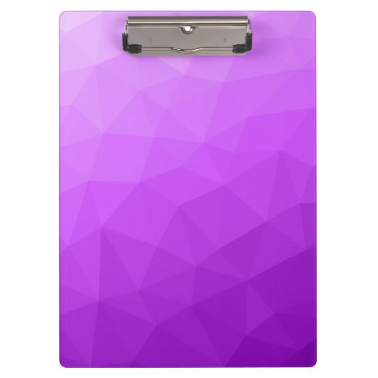 Paarse lavendel gradiënt geometrisch mesh patroon klembord (Voorkant)