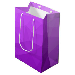 Paarse lavendel gradiënt geometrisch mesh patroon medium cadeauzakje