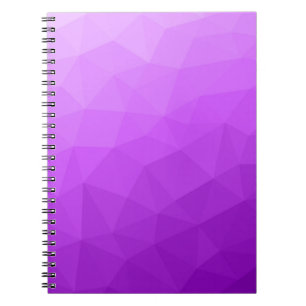 Paarse lavendel gradiënt geometrisch mesh patroon notitieboek