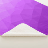 Paarse lavendel gradiënt geometrisch mesh patroon sherpa deken (3/4)
