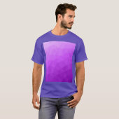 Paarse lavendel gradiënt geometrisch mesh patroon t-shirt (Voorkant volledig)