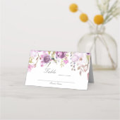 Paarse Lavendel Lila Bloemen Trouwtafel Zitplaatse (Achterkant)