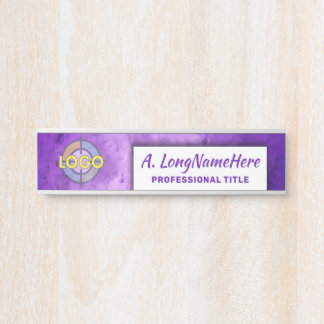Paarse Lavendel Moderne naamplaat Creative Kantoor