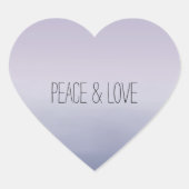 Paarse lavendel ombre hart sticker (Voorkant)