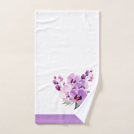 Paarse lavendel orchidee handdoek set (Handdoek)