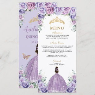 Paarse Lavendel Sering Roos Bloemige Quinceañera M Programma