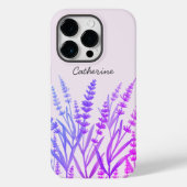 Paarse Lavendel Waterverf Bloemen Case-Mate iPhone Case (Achterkant)