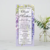 Paarse lavendel waterverf Bloemen Wisteria bruilof (Staand voorkant)