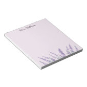 Paarse Lavendel Waterverf Bloemig Notitieblok (Schuin)