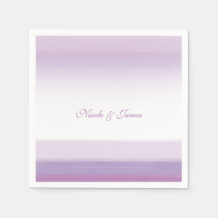 Paarse Lavendel Waterverf Elegante Trouwservetten Servetten