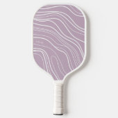 Paarse Lavendel Wave Modern gepersonaliseerd Pickleball Paddle (Achterkant)