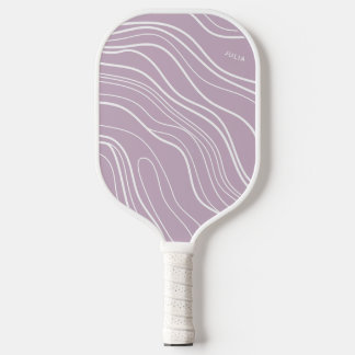 Paarse Lavendel Wave Modern gepersonaliseerd Pickleball Paddle