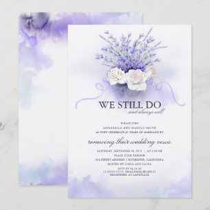Paarse lavendel "We Still Do" Huwelijksjubileum Kaart