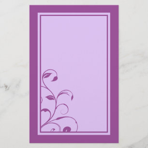 Paarse & lavendel wervelingen en krullen Briefpapi Briefpapier