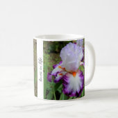 Paarse, lavendel & witte iris Mok (Voorkant rechts)