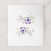 Paarse lavendel witte Waterverf bloemen (Buitenkant ongevouwen)