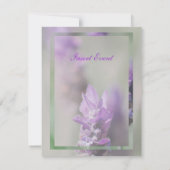 Paarse lavendelbloem bruiloft | Personaliseer Kaart (Achterkant)