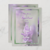 Paarse lavendelbloem bruiloft | Personaliseer Kaart (Voorkant / Achterkant)