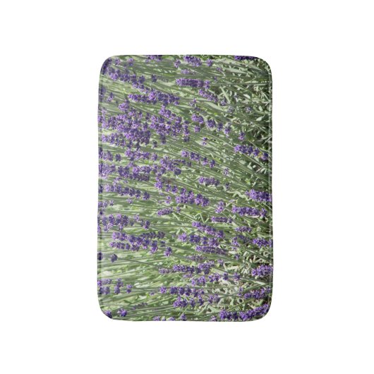 Paarse lavendelbloemen bloemstuk badmat (Voorkant Verticaal)