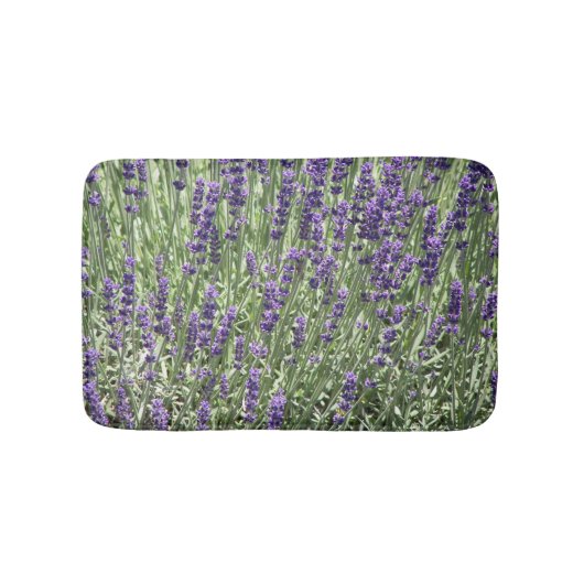 Paarse lavendelbloemen bloemstuk badmat (Voorkant)