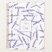 Paarse Lavendelbloemen _ Floral Pattern Script Planner (Voorkant)