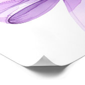 Paarse lavendelboog verjaardagsfeestje welkom poster (Hoek)