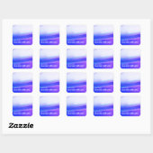 Paarse lavender Abstracte Waterverf Vierkante Sticker (Vel)