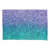 Paarse lavender en Blauwgroen Aqua Green Sparkly G Kussensloop (Voorkant)
