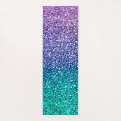 Paarse lavender en Blauwgroen Aqua Green Sparkly G Yogamat (Achterkant)